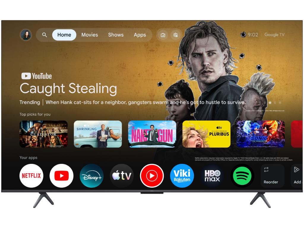 Televizor TCL 65P8L/QLED-Mini LED/65"/4K UHD/144Hz/Google TV/crna