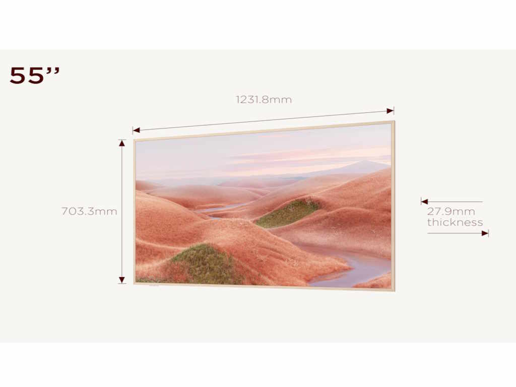 Televizor TCL 55A300W/QLED/55"/4K UHD/144Hz/Matte Screen/"Ai" Art/Google TV/frame