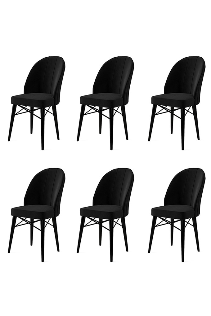 Set stolica (6 komada) Ritim - Crna