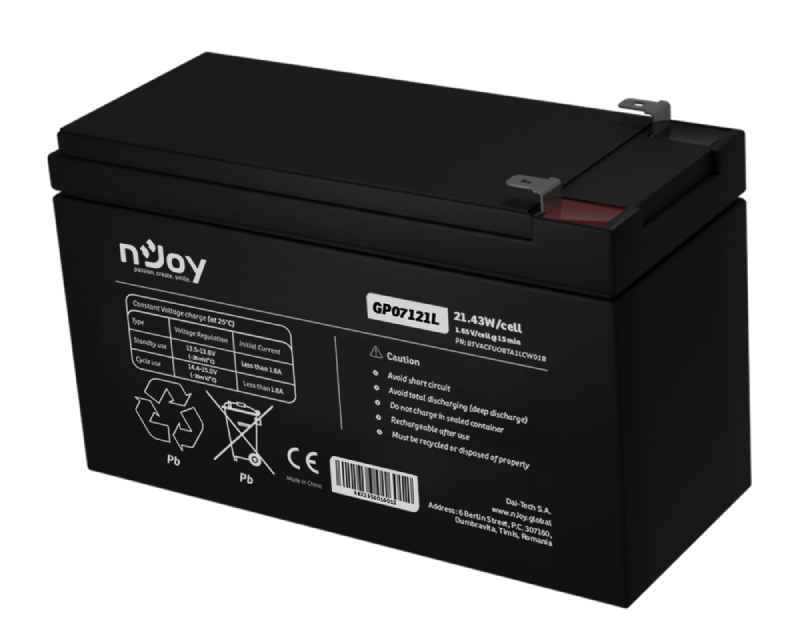 GP07121L baterija za UPS 12V 5Ah (BTVACFUOBTA1LCW01B)
