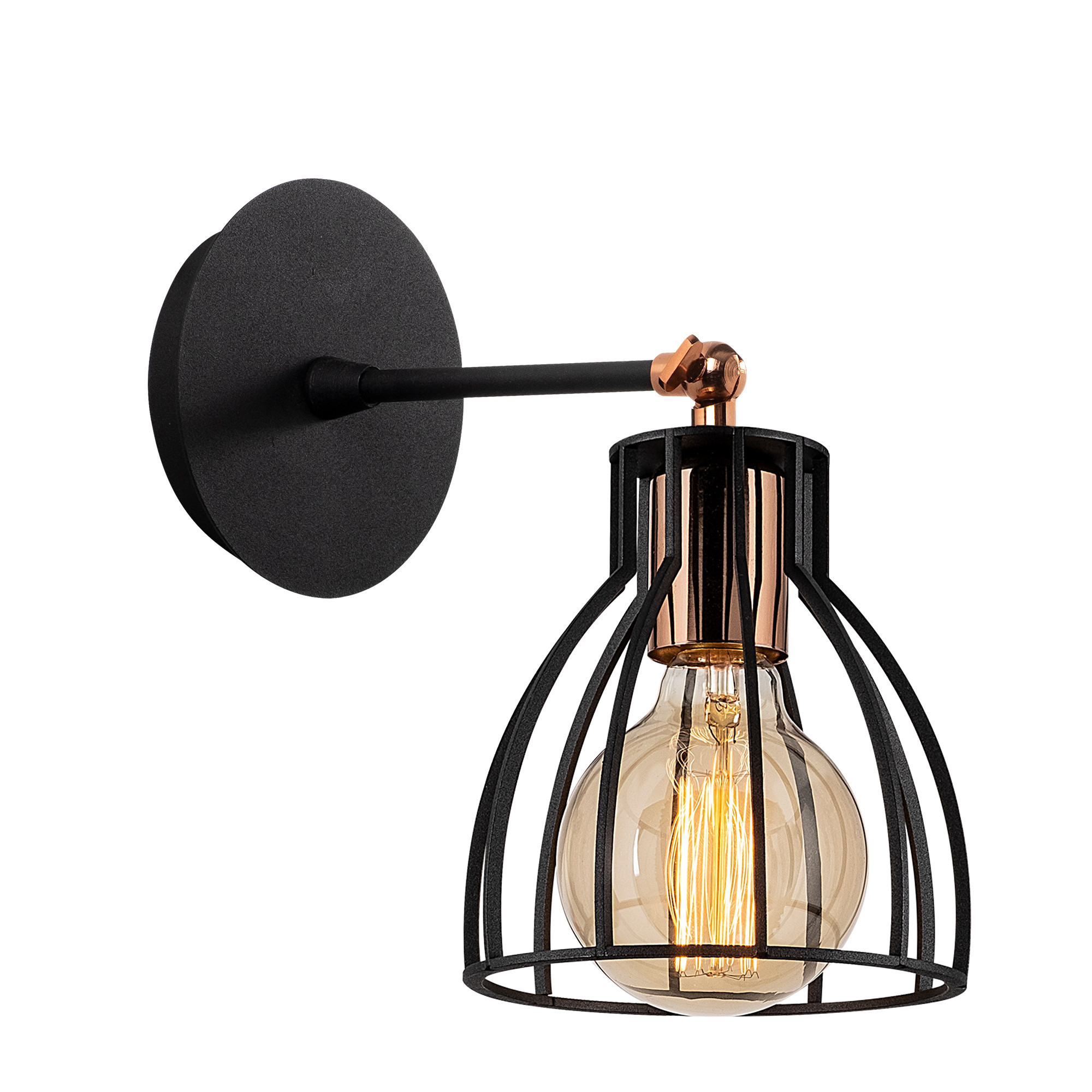 Zidna lampa Kemah - N-1238 Crna, Bronzana