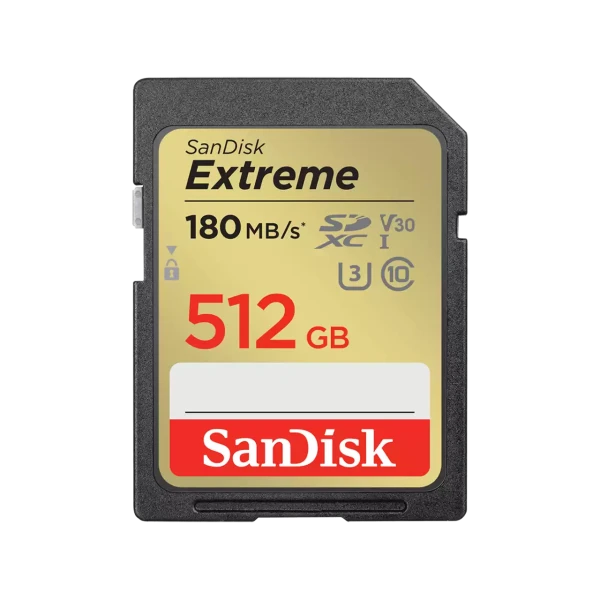 SanDisk SDXC 512GB Extreme, 180MB/s UHS-I Class10 U3 V30