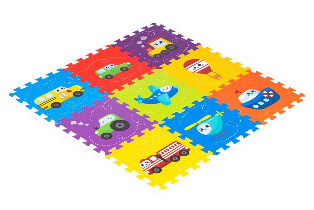 PODLOGA ZA IGRU PUZZLE VEHICLES 9 ELEMENATA 86x86CM IPLAY