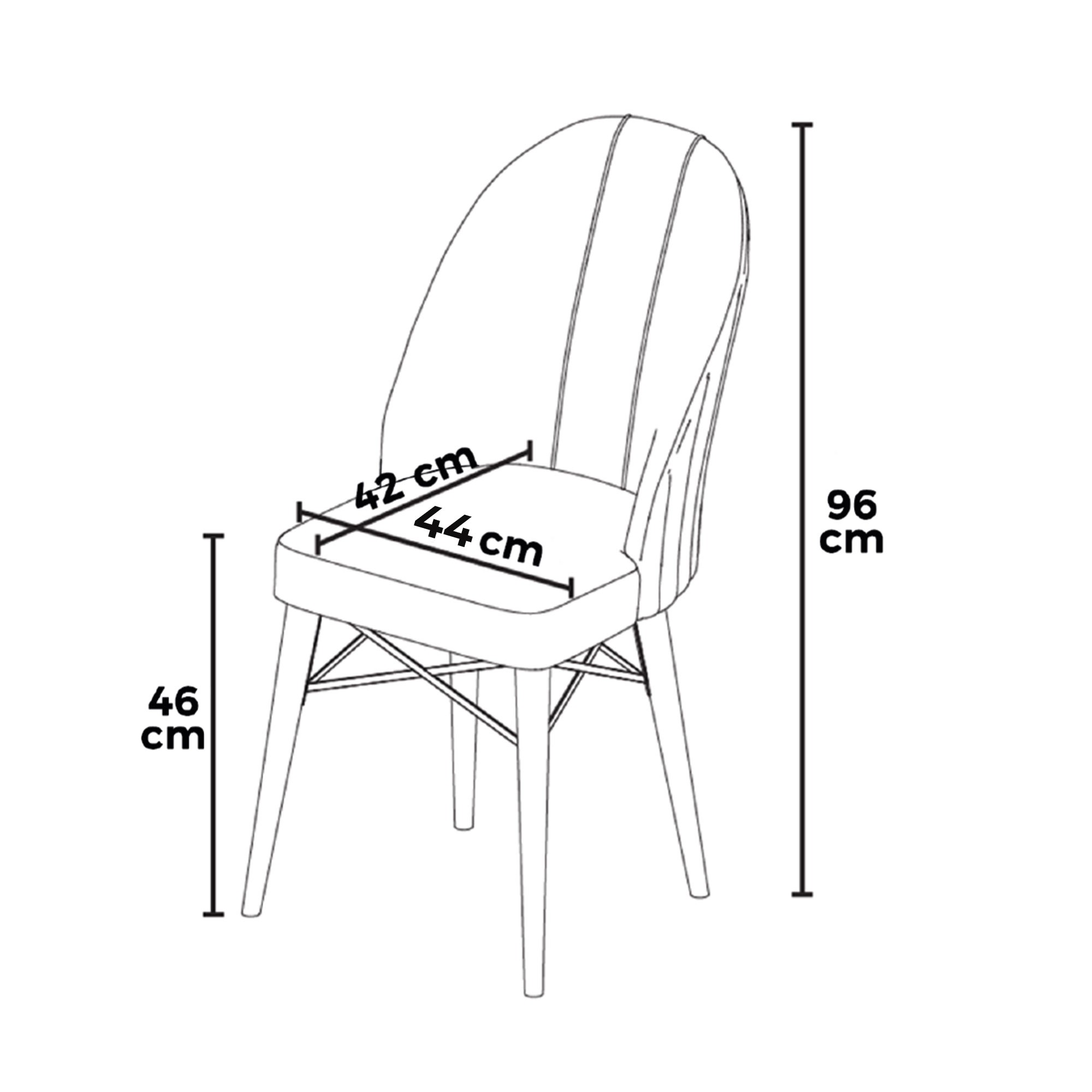Set stolica (6 komada) Ritim - Crna