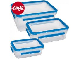 Set plastičnih posuda CLIP&CLOSE EMSA/ TEFAL - K3028912 3/1, 0,55l/1l/2,30 l