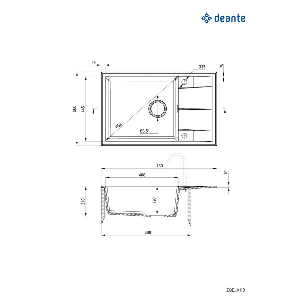 Deante sudopera Eridan 78/ANT/O ZQE T11B
