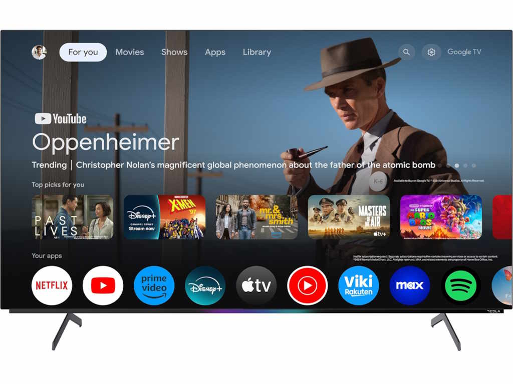 Televizor TESLA O65S949GUS/OLED/65"/UHD/Smart/Google TV/siva