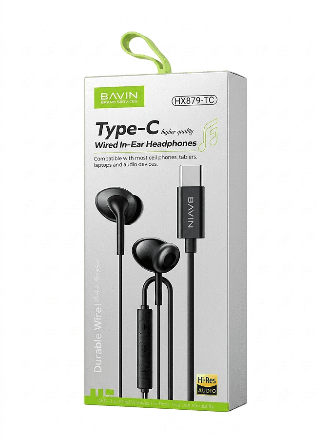 Bavin slušalice type C HX879-TC crna