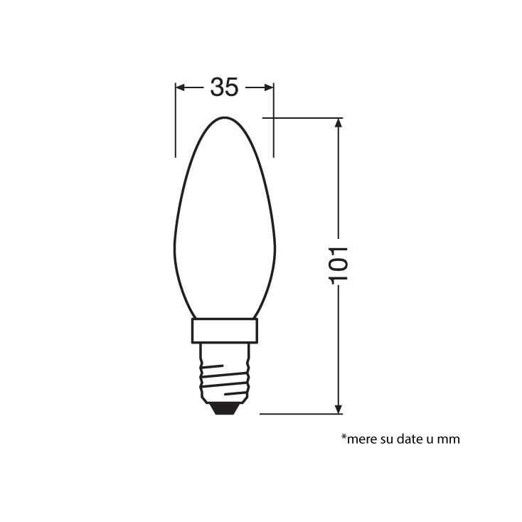 LED sijalica B75 2700K 7W E14 OSRAM