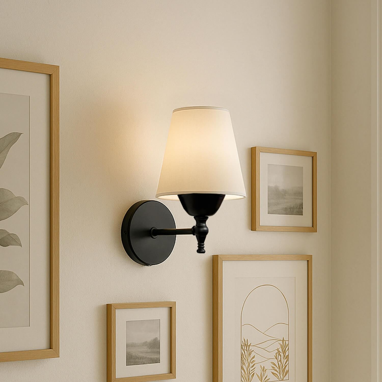 Zidna lampa 242014 Krem, Crna