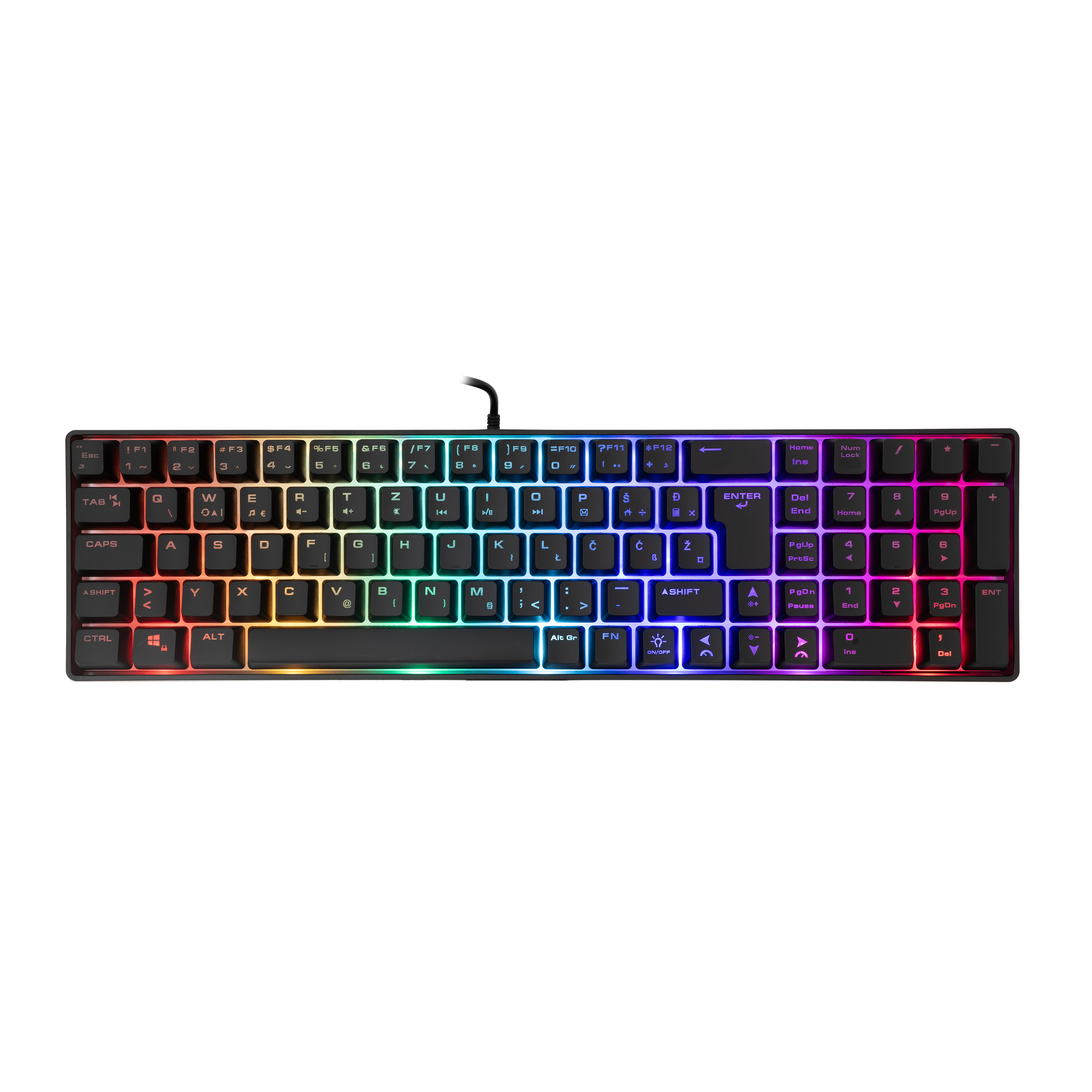 WS GK 001214 GLADIUS Black, Keyboard - SR