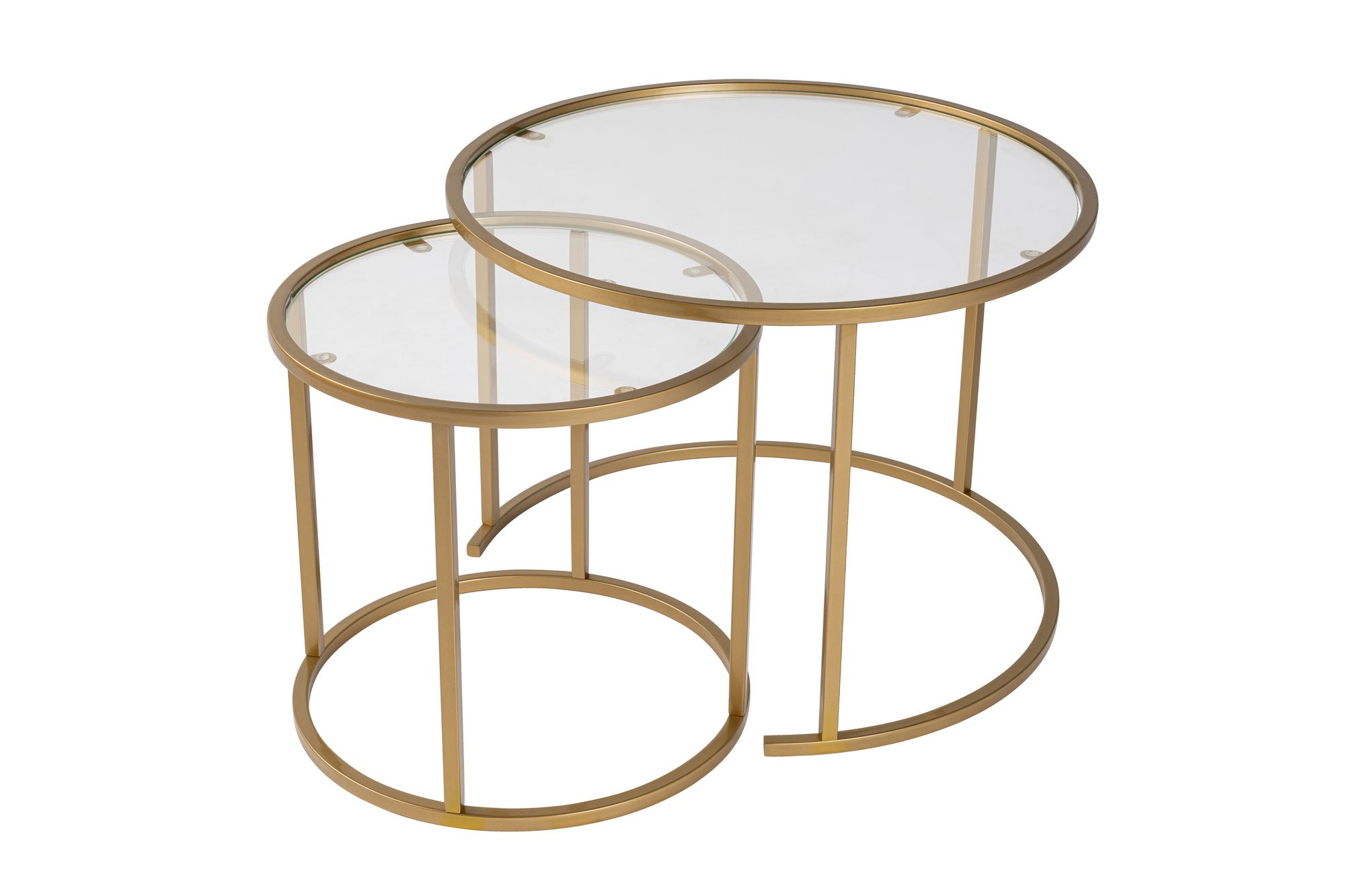 Set klub stolova Gold-Transparent-60-42 Zlatna