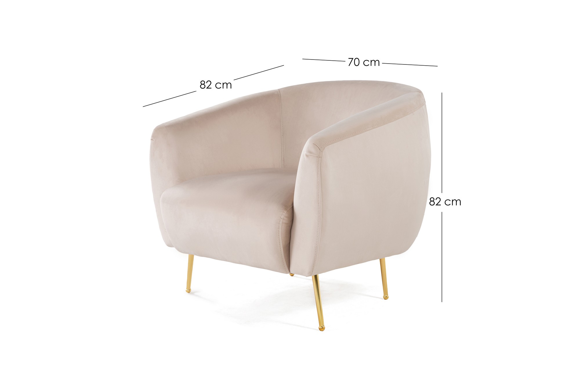 Fotelja Eses Beige - Wing Bež