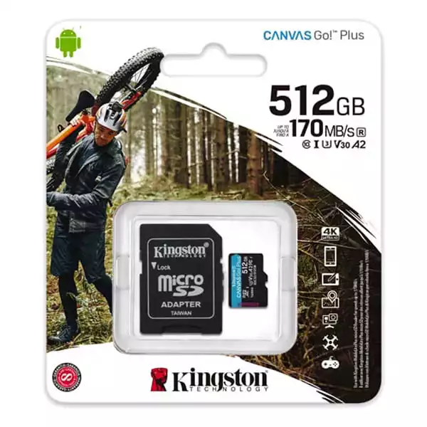 SD Card 512GB Kingston Canvas Go! Plus sa adapterom SDCG3/512GB