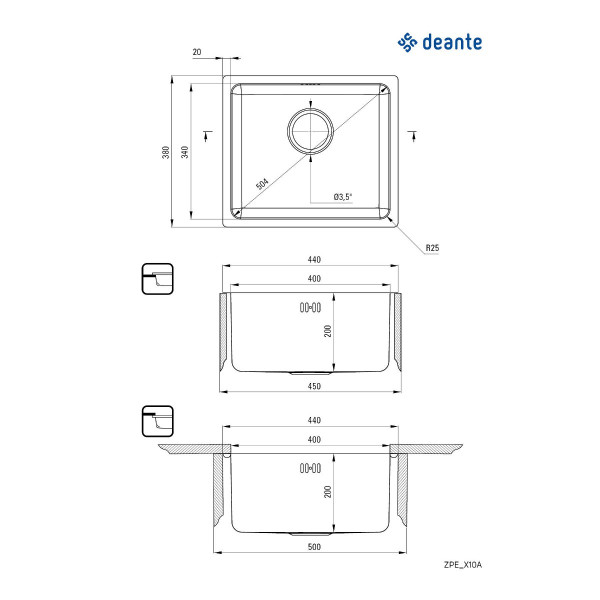 Deante Sudopera Egeria 38/IX ZPE 010A