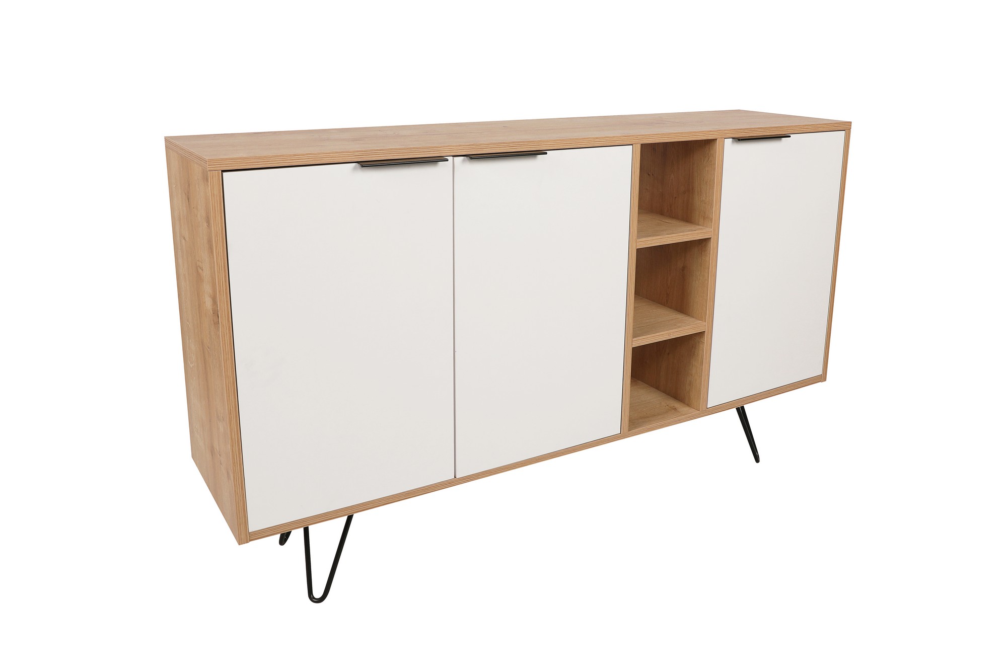 Konzolni sto Clara Console - Hrast, Bela