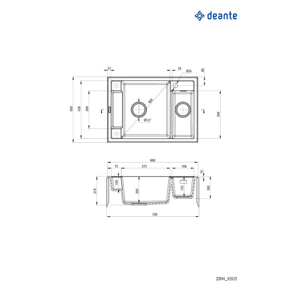 Deante sudopera magnetic ZRM A503