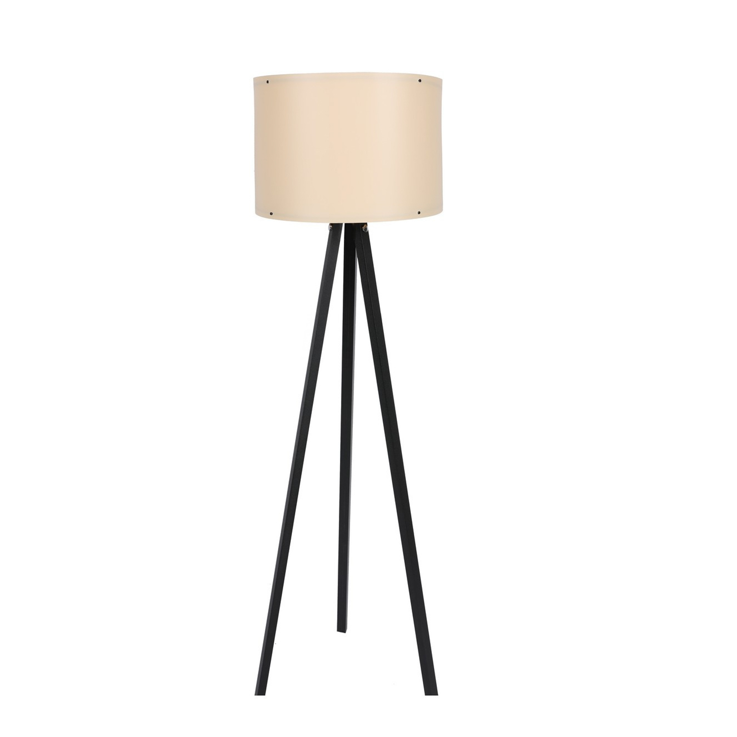 Podna lampa 115 Krem, Crna