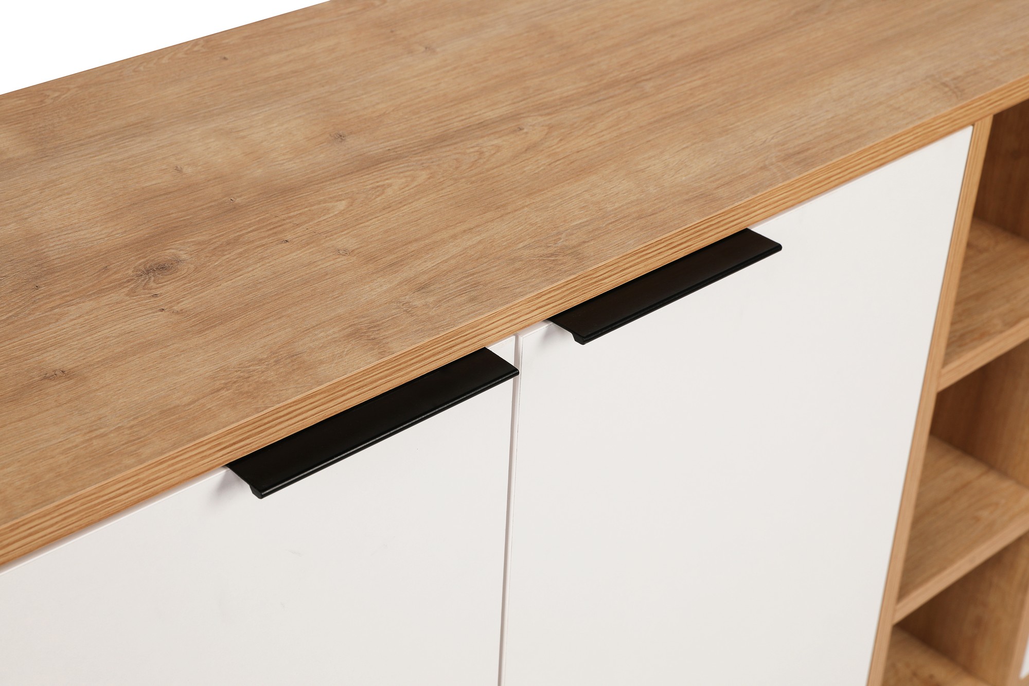 Konzolni sto Clara Console - Hrast, Bela