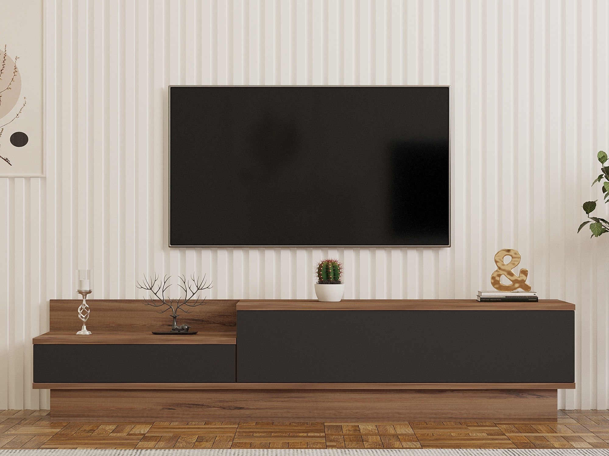 TV komoda Asır Atlantik bor, Antracit