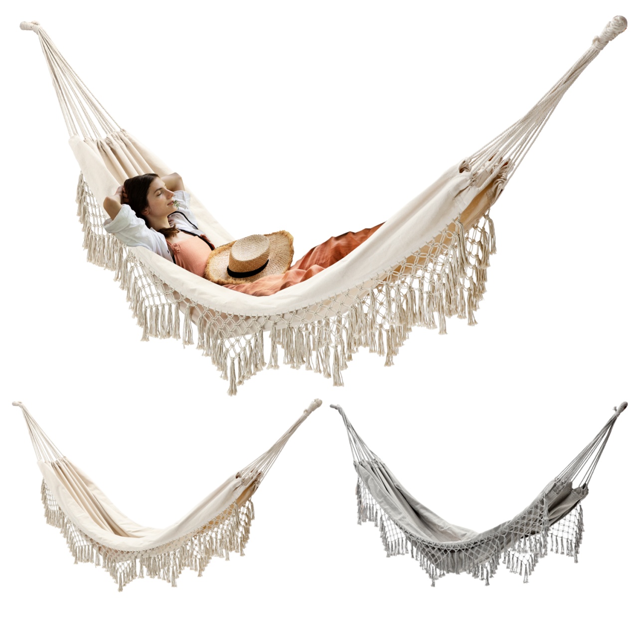Ležaljka sa boho resama 200 x 150 cm