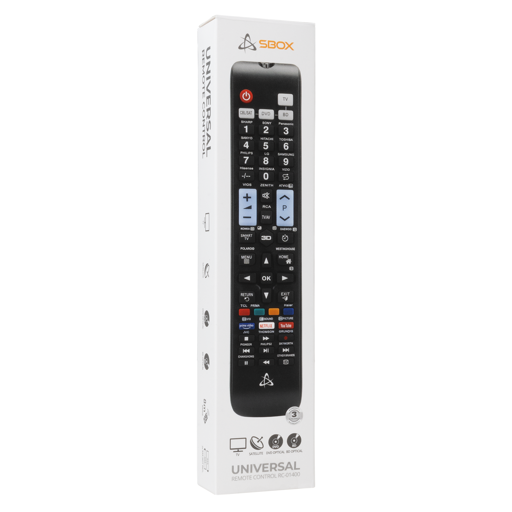 S BOX RC 01400, Daljinski Univerzalni