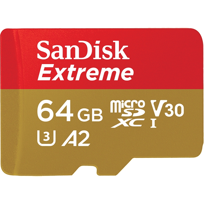 SanDisk SDXC 64GB Extreme micro 170MB/s UHS-I Class10 U3 V30+Ad