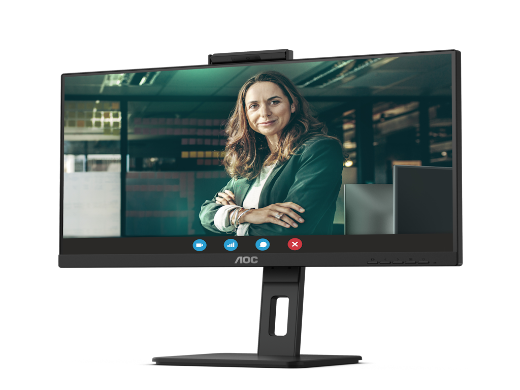 Monitor AOC Q27P3QW 27"/IPS/2560X1440/75/4ms GTG/HDMI2X,DP,USB/VESA/zvucnici/kamera/crna