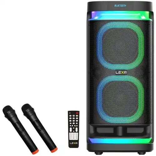 Partybox zvučnik Lexa LX-501/2 x bežični mikrofon/USB/Micro SD/BT 900W
