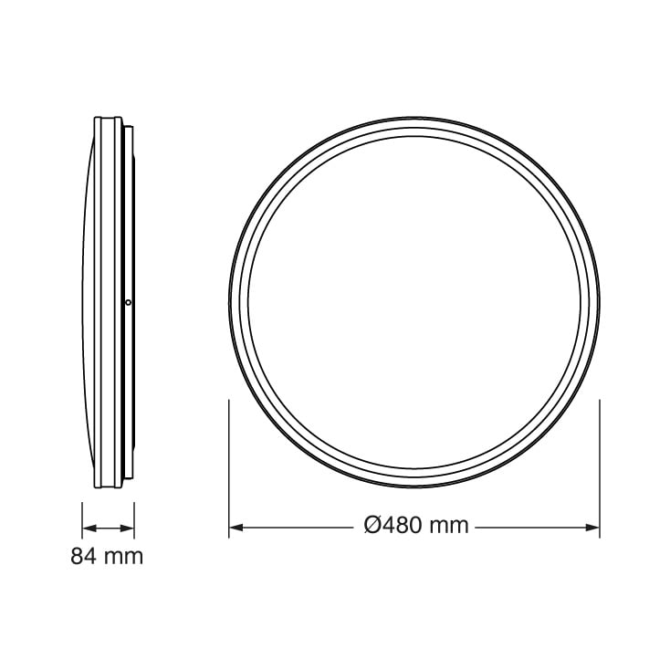 OSRAM LED plafonjera 48cm 48W 4000K IP20 crna