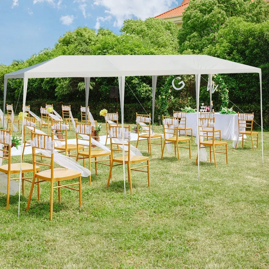 Paviljon za zabave 9x3m Beli bez stranica