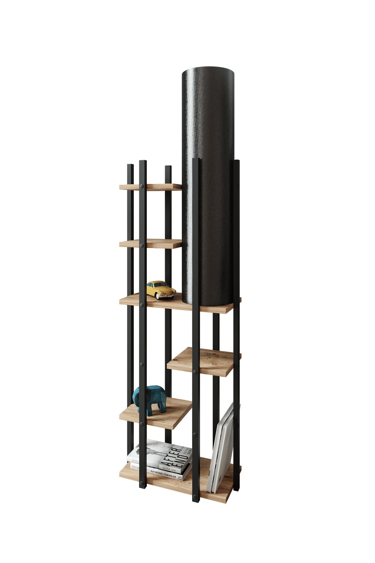 Podna lampa Vogue - Crna, Prirodna