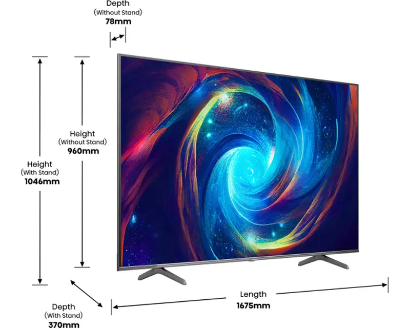 75 inča 75E7KQ PRO QLED 4K UHD Smart TV