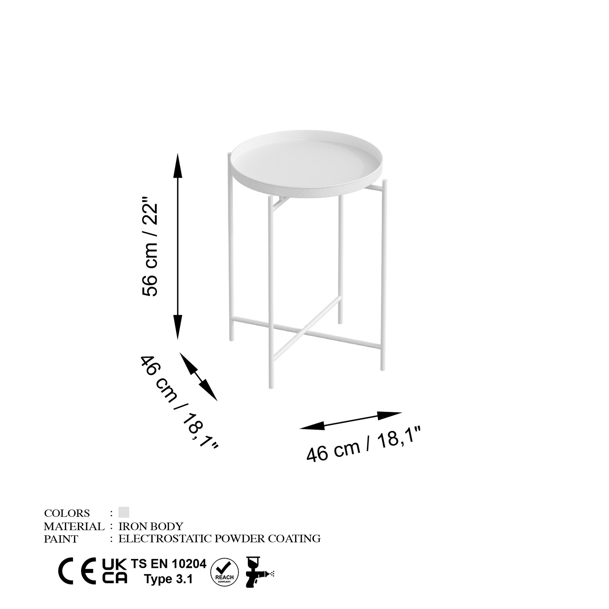 Klub sto Shb-007-B Bela