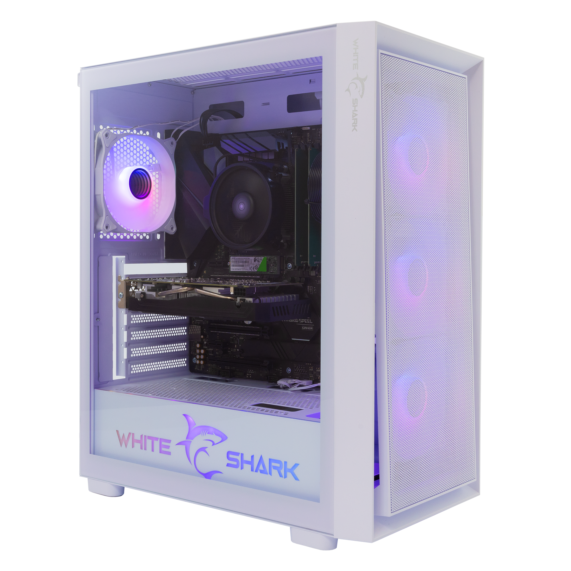 WS GCC 2401 WARHEAD - 3 White, 4 Fans PC CASE