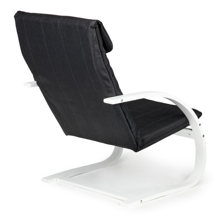 Stolica za ljuljanje white/black MODERNHOME