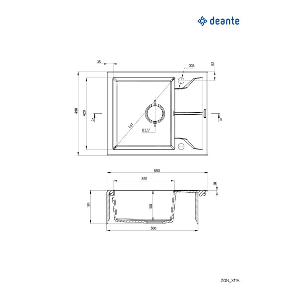 Deante Sudopera Andante 59/N/O ZQN N11A
