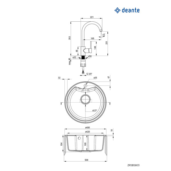 DEANTE SET:ZRS 2803+BEN 262M-ZRSB2803