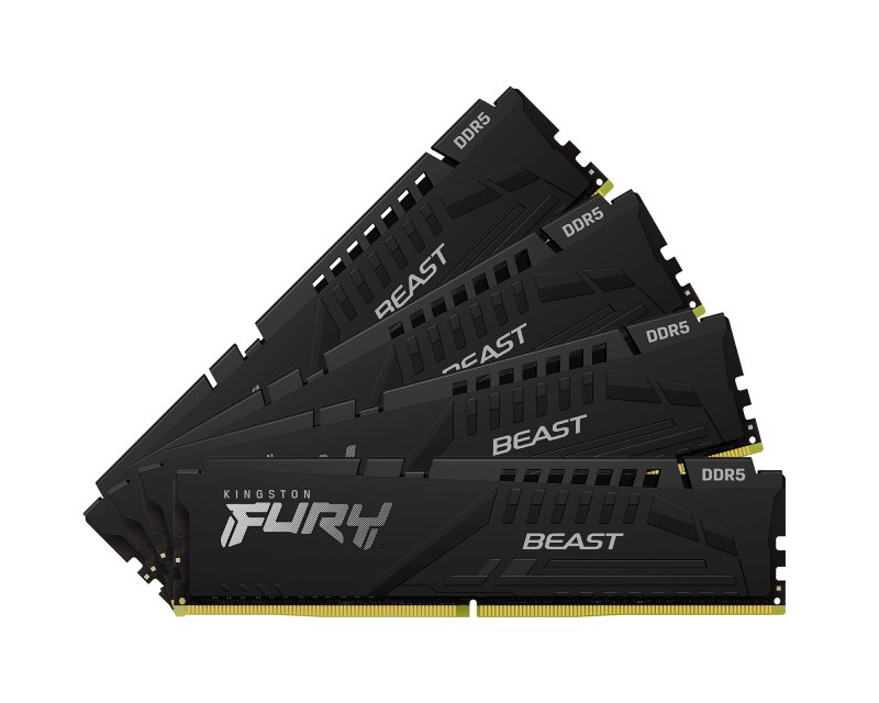 DIMM DDR5 128GB (4x32GB kit) 5200MT/s KF552C40BBK4-128 FURY Beast Black XMP