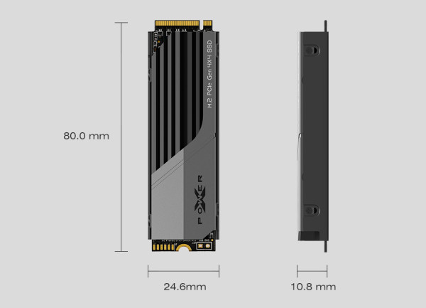 SSD Silicon Power M.2 NVMe 2TB XS70 7,300MB/s/6800Mbs SP02KGBP44XS7005