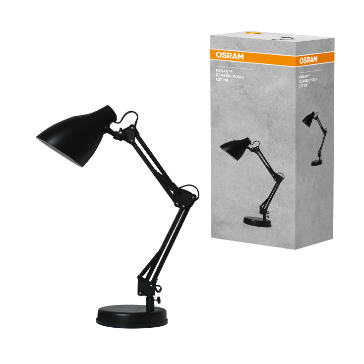 Stona lampa PANAN Classic Pixar E27, OSRAM crna