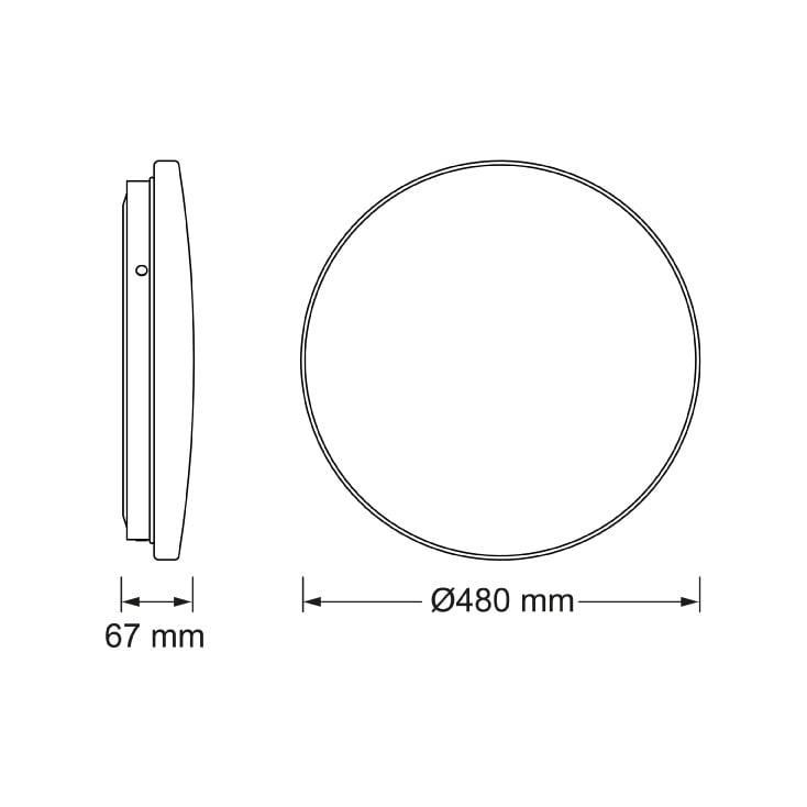 LED plafonjera 36W 3000K 3960lm Ø480 mm OSRAM