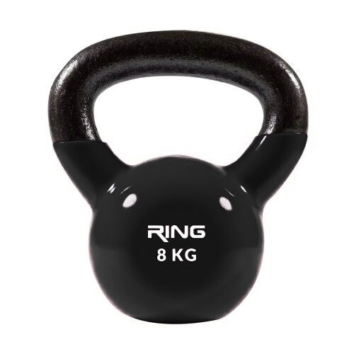 RING Kettlebell metal vinyl 8kg crni RX DB2174-8 black
