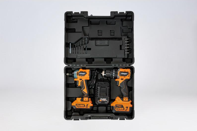 FUSE set bušilica VLP 5121 + odvrtač VLP 6420, baterija 1x2,0Ah,1x4,0Ah, punjač 2,4A