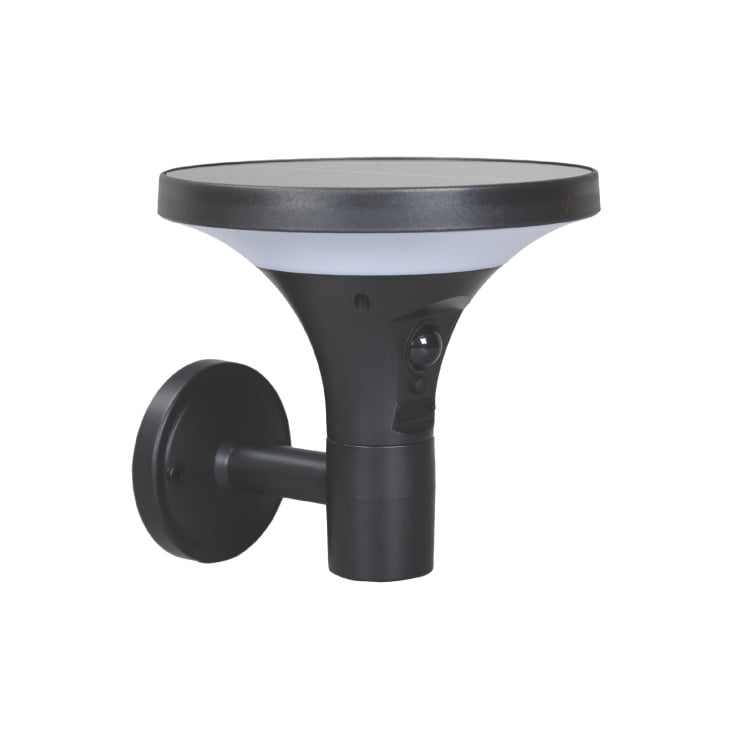 EUROLAMP solarna zidna lampa sa senzorom pokreta, 3.8W, 500lm, crna