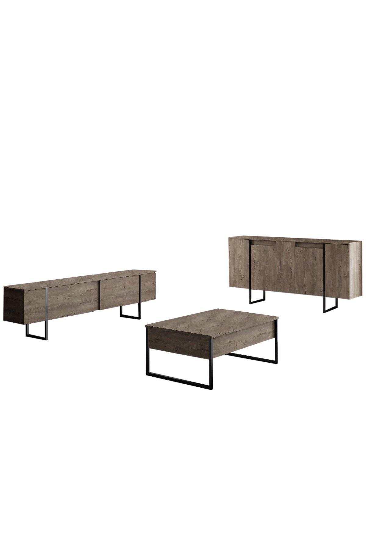 Konzolni sto Luxe - Orah, Crna