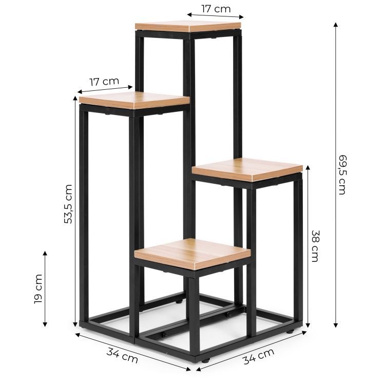Polica za cveće light walnut ModernHome