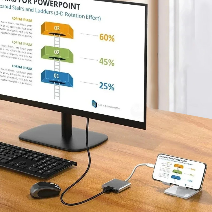 3u1 USB HUB, HDMI+USB-A i USB-C(PD)