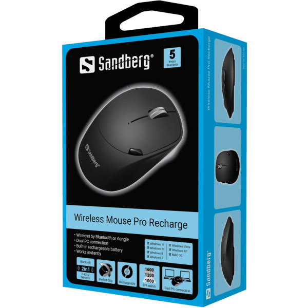 Miš Wireless Sandberg Pro Recharge 631-02