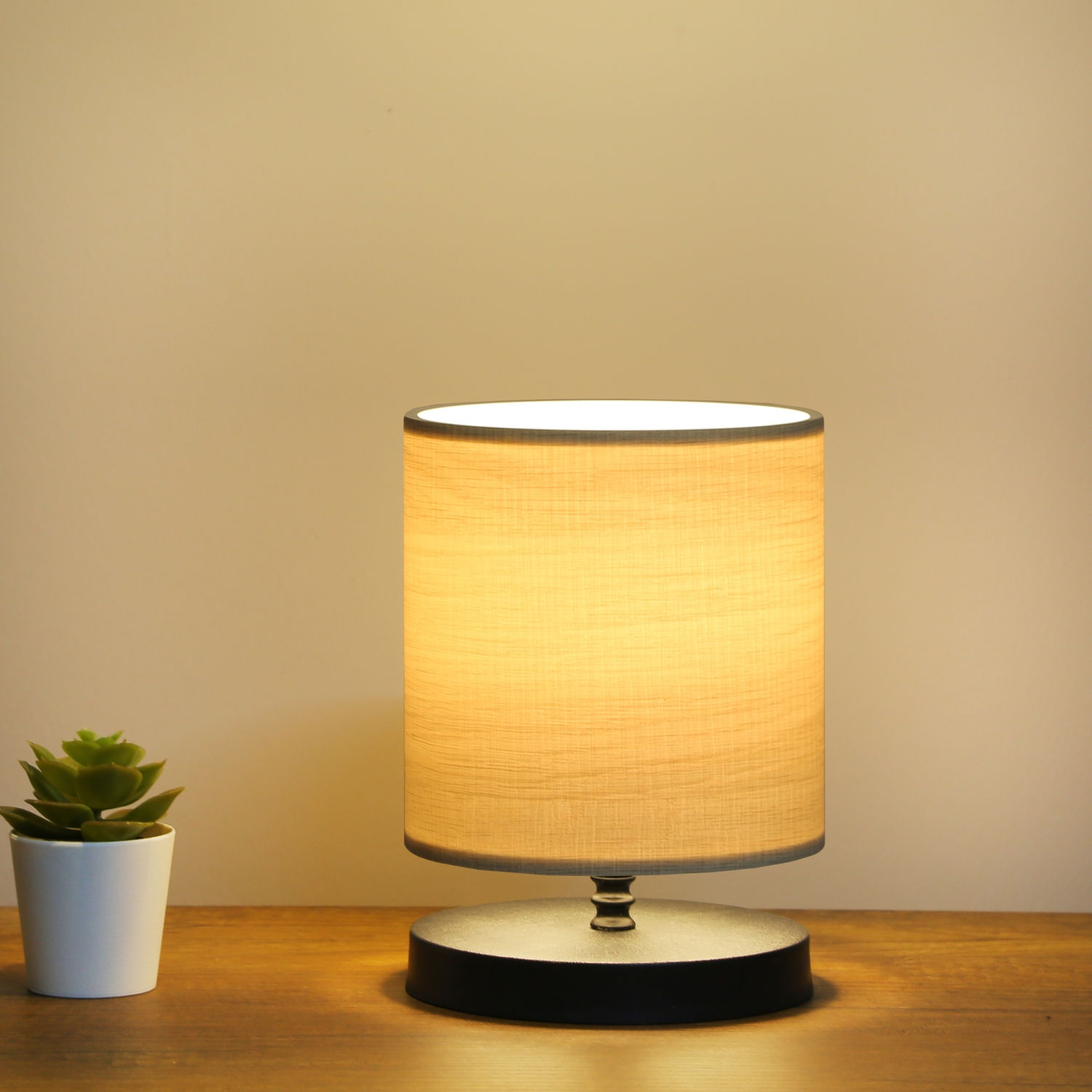 Stona lampa AYD - 3246 Bež, Crna